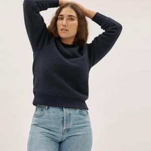Everlane Renew Fleece Raglan pullover Size XS NWT
